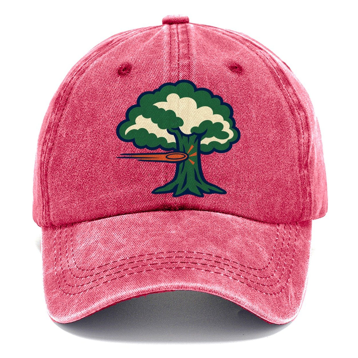 Tree Impact Diagram Disc Golf Classic Cap – Pomegranate Blush