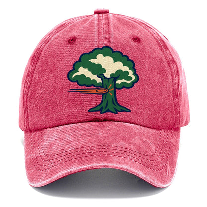 Tree Impact Diagram Disc Golf Classic Cap – Pomegranate Blush