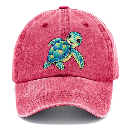 Sea Turtle Shell Turn Sea Sprite Classic Cap – Pomegranate Blush