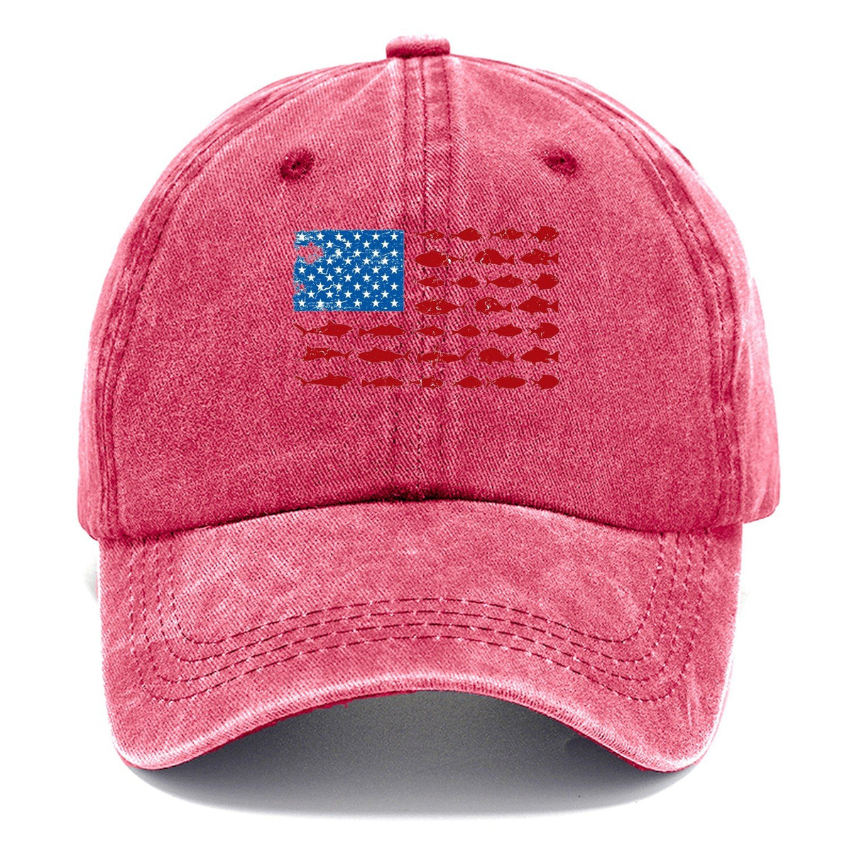 Fish Flag Logo Classic Cap – Pomegranate Blush