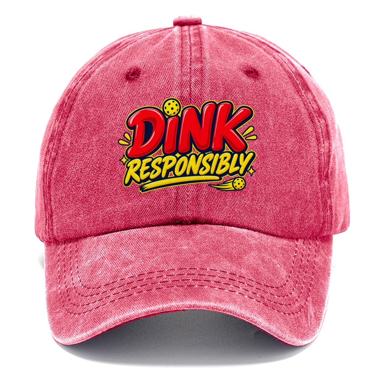 Dink Responsibly Pickleball Life Classic Cap – Pomegranate Blush