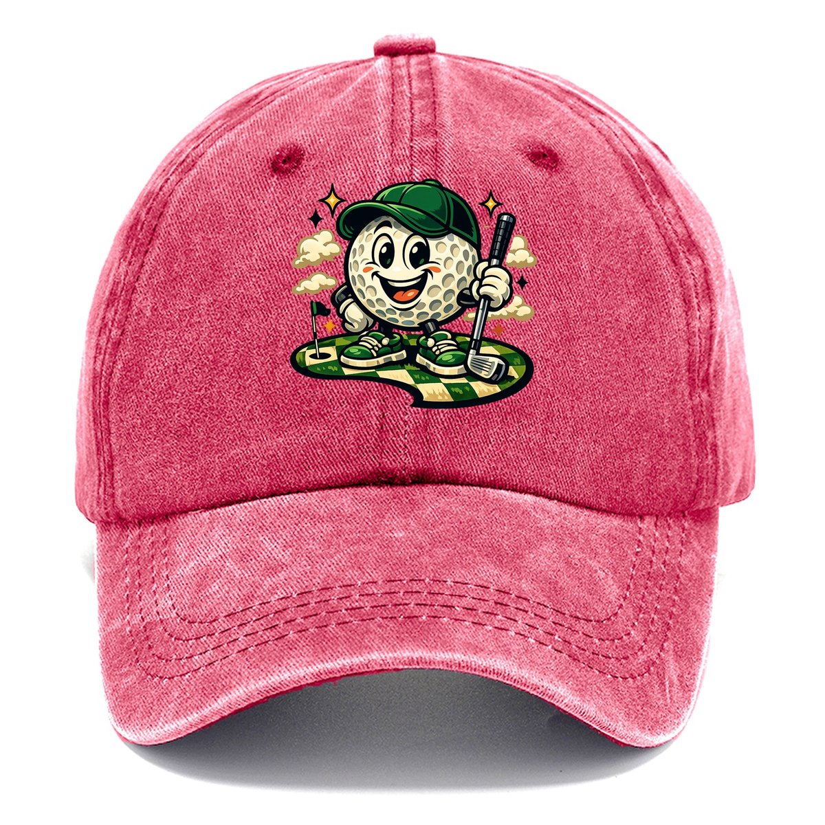 Green Fairway Mascot Classic Cap – Pomegranate Blush