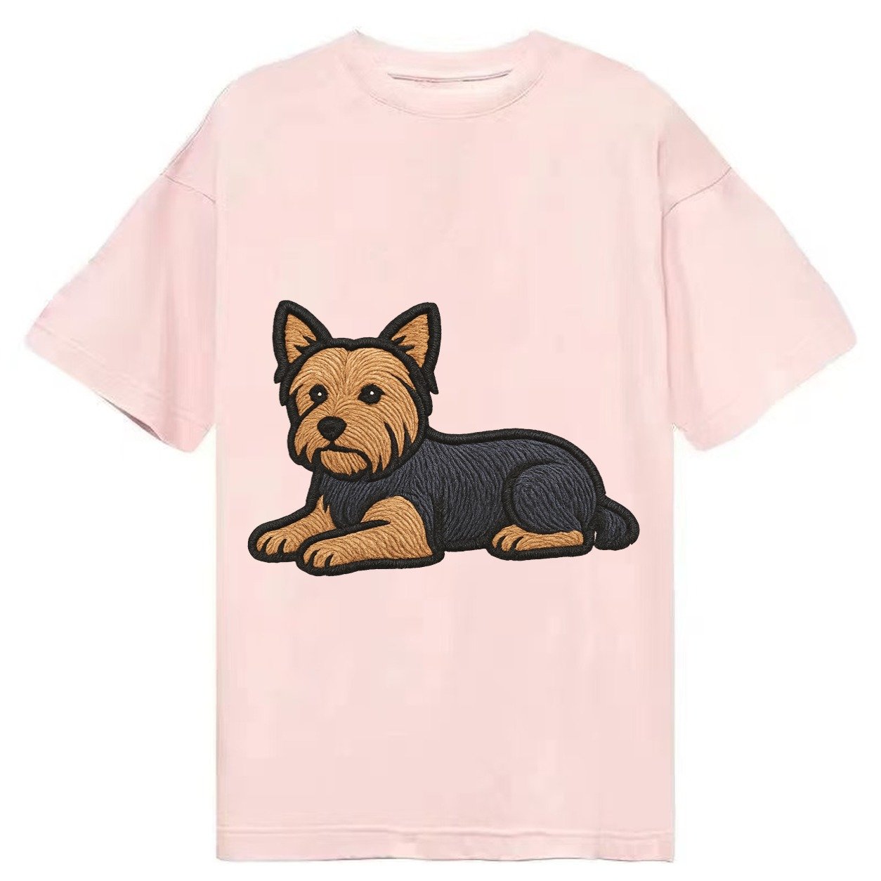 Yorkshire Terrier Blue And Tan Relaxed Lying Down With Head Classic T-shirt – Pink
