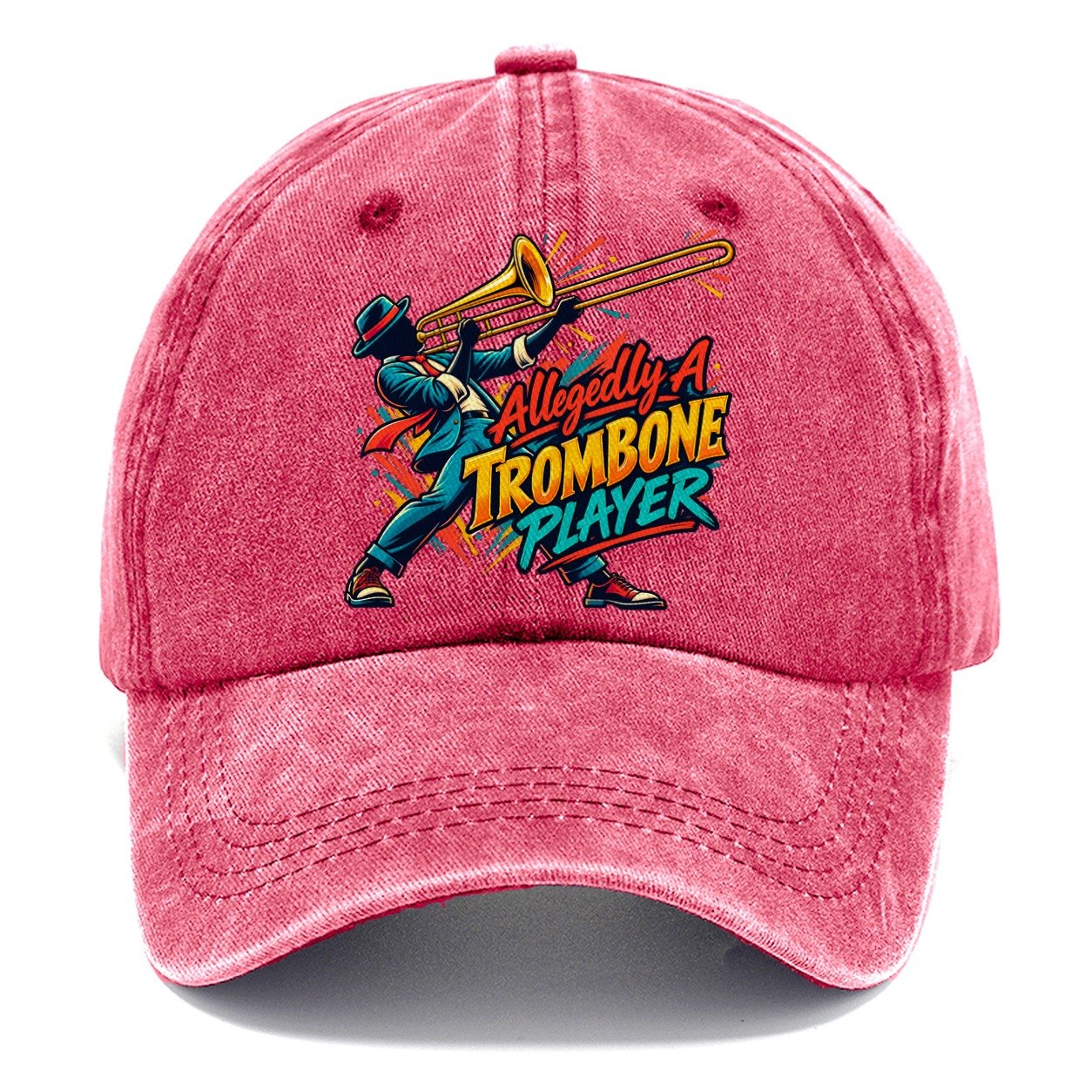 Allegedly A Trombone Player Music Instruments Classic Cap – Pomegranate Blush