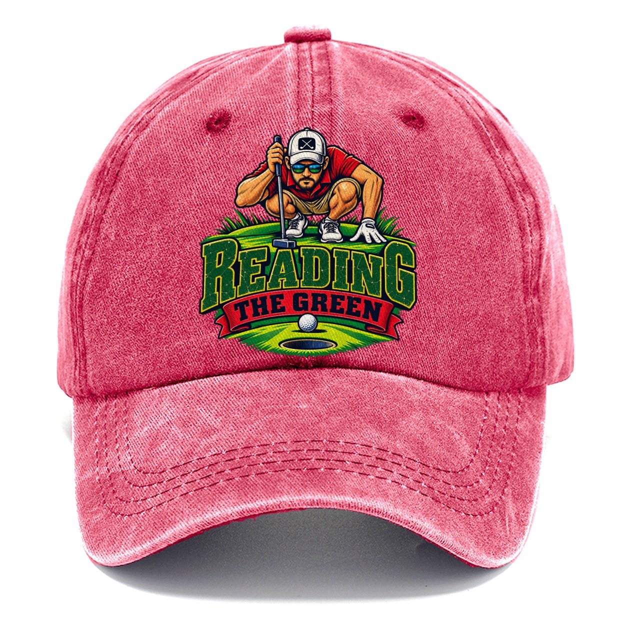 Reading The Green Golf Life Classic Cap – Pomegranate Blush