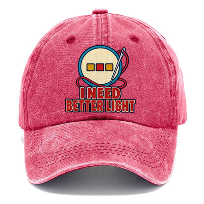 I Need Better Light And Needlework Classic Cap – Pomegranate Blush