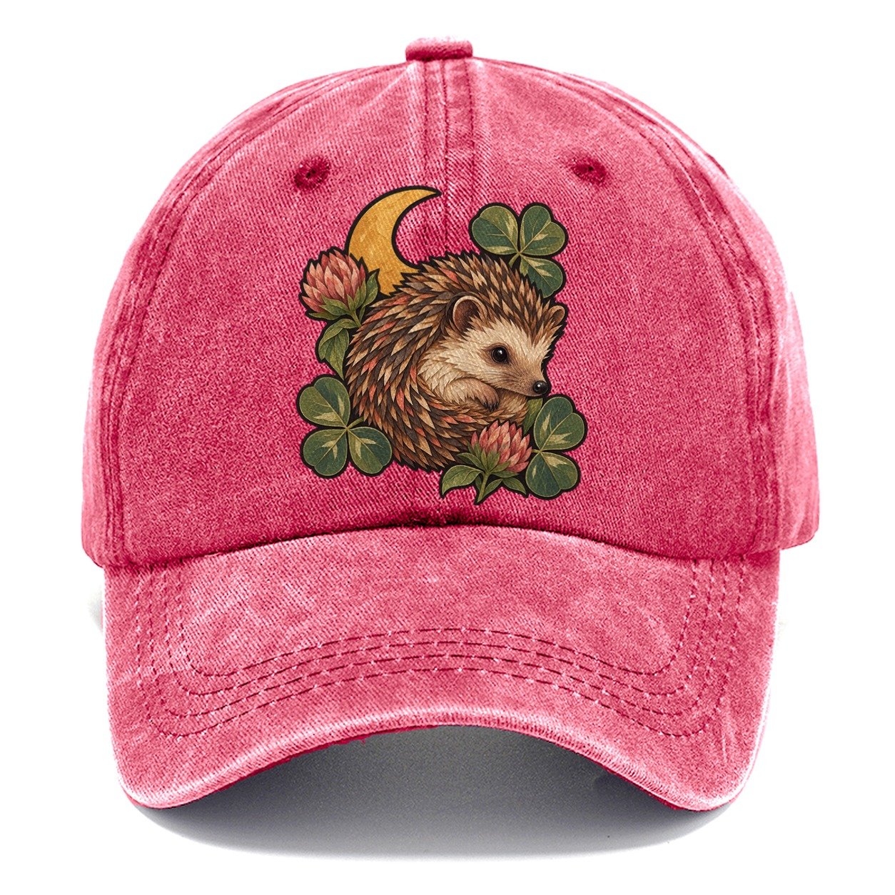 Hedgehog Moon Clover Gentle Wild Classic Cap – Pomegranate Blush