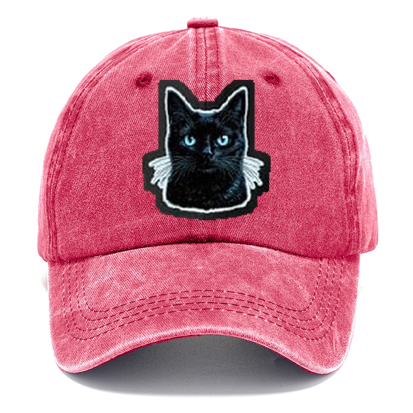 Golden Eyed Black Cat V2 Classic Cap – Pomegranate Blush