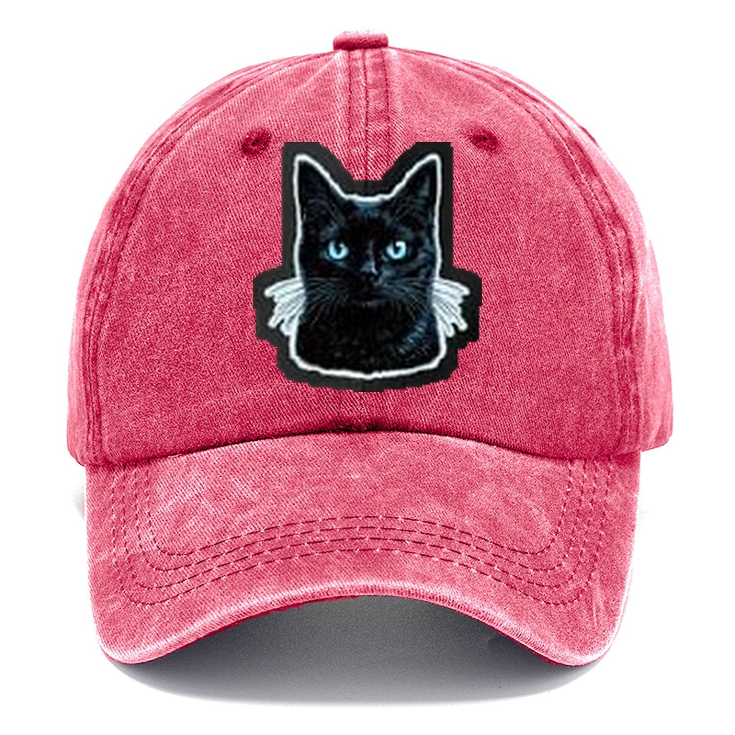 Golden Eyed Black Cat V2 Classic Cap – Pomegranate Blush