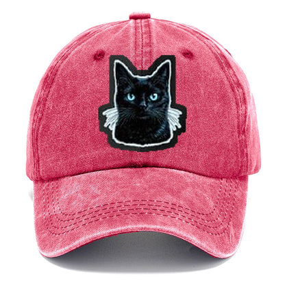 Golden Eyed Black Cat V2 Classic Cap – Pomegranate Blush