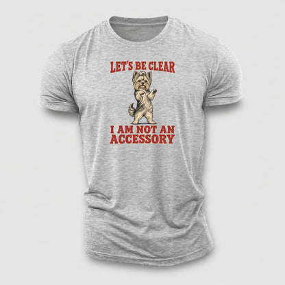 Yorkshire Terrier Dog Declarations Cotton T-Shirt – Sport Grey