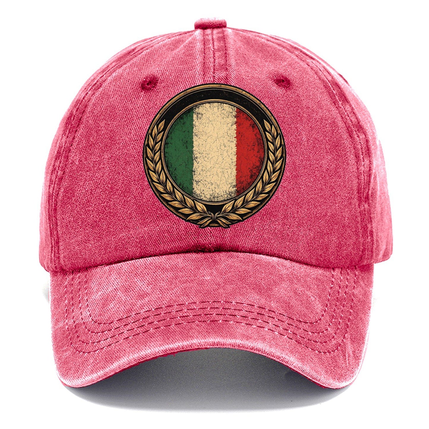 Italian Crest Classic Cap – Pomegranate Blush