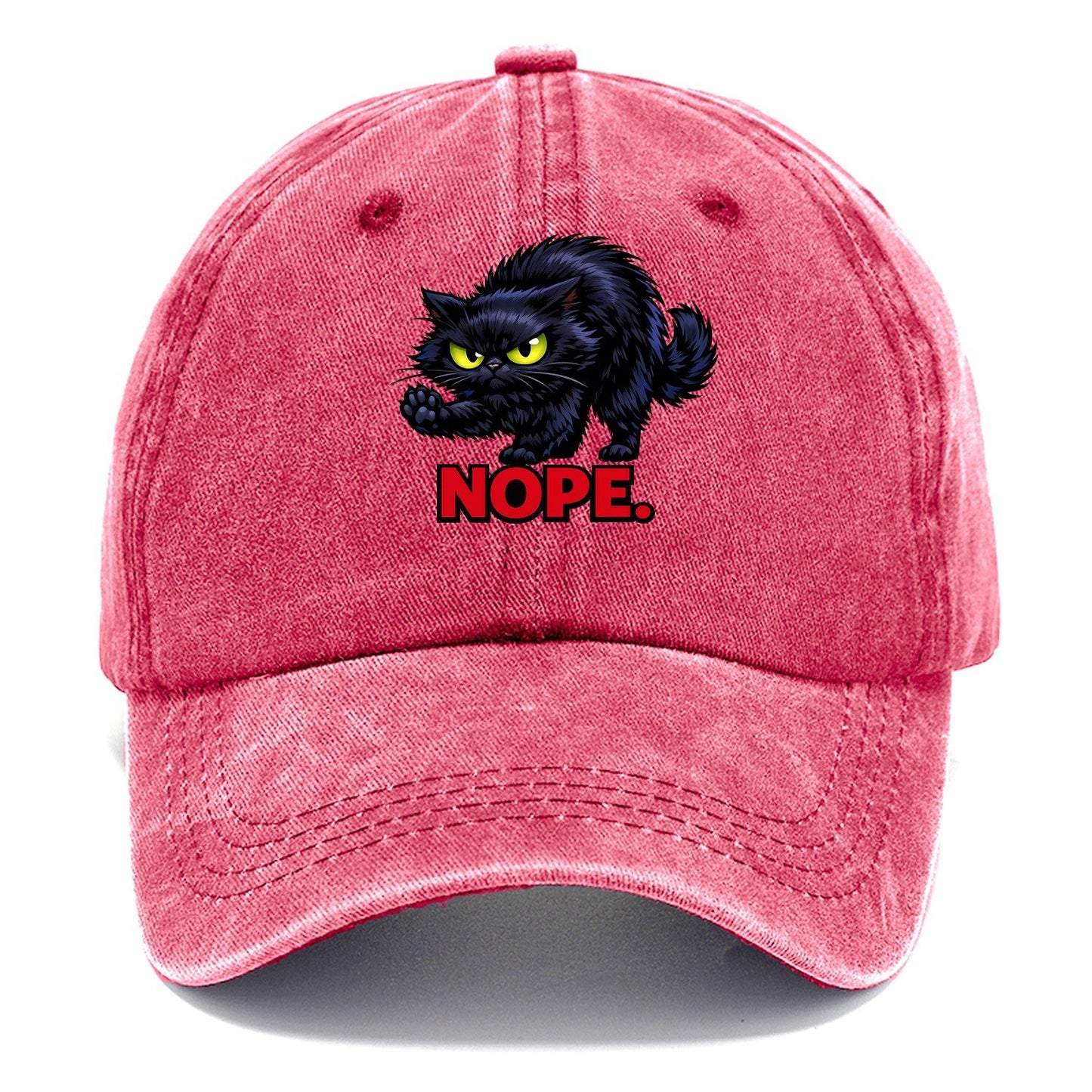 Nope Black Cat Classic Cap – Pomegranate Blush
