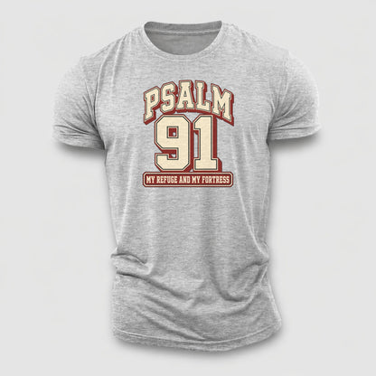 Psalm 91 Varsity Chapel Varsity Cotton T-Shirt – Sport Grey