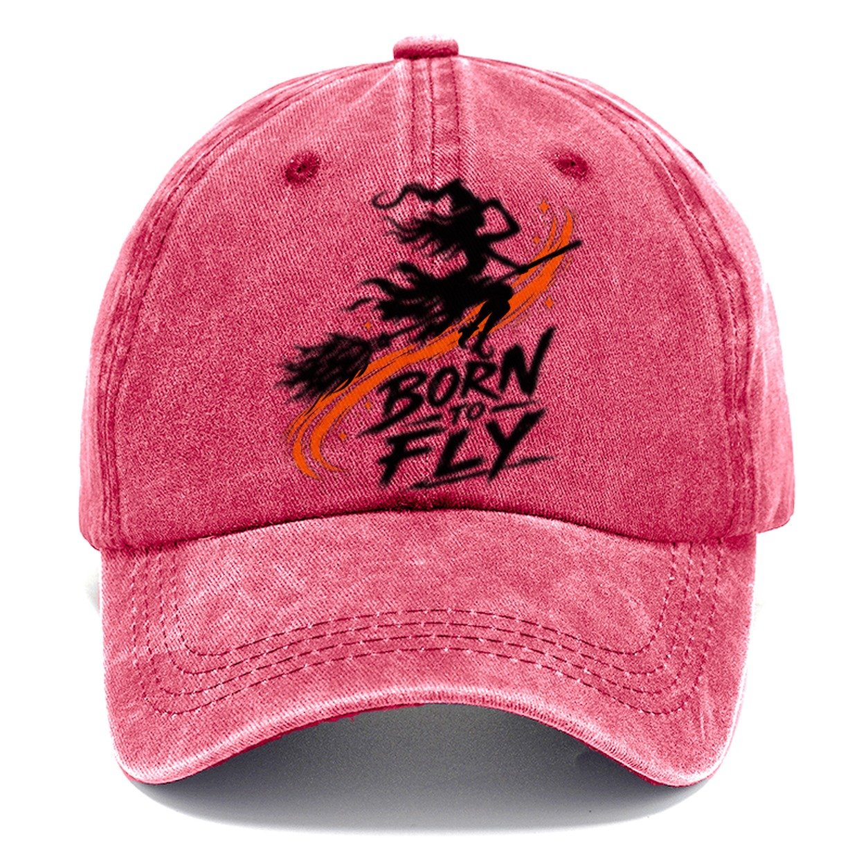 Born To Fly Slogan Witch Magic Classic Cap – Pomegranate Blush