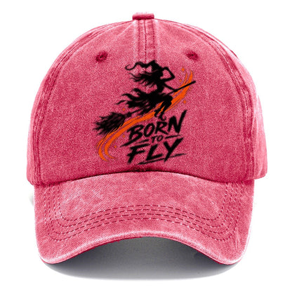 Born To Fly Slogan Witch Magic Classic Cap – Pomegranate Blush