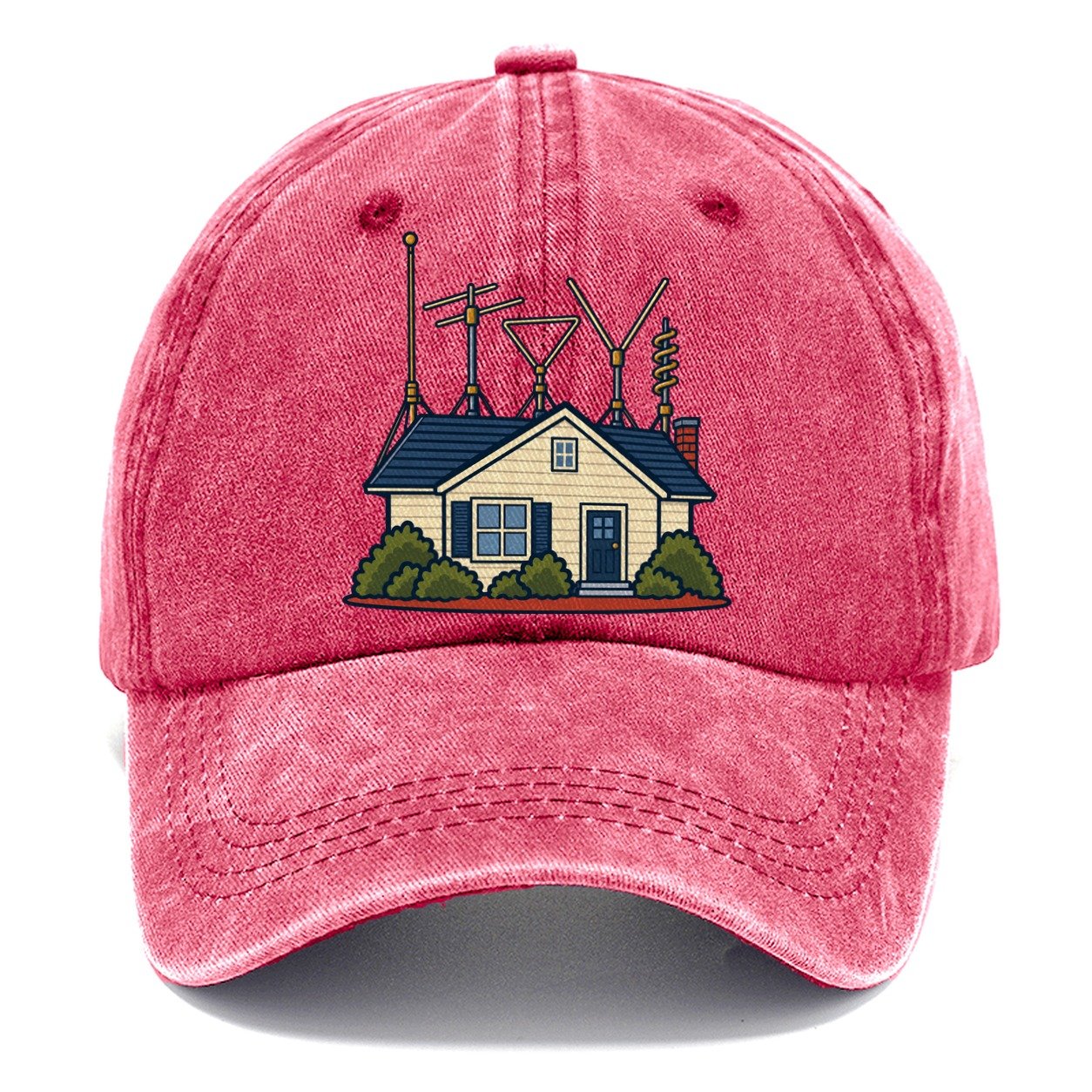 Antenna Filled Garden Amateur Radio Classic Cap – Pomegranate Blush
