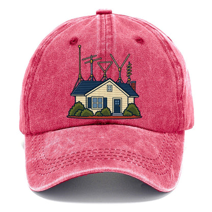 Antenna Filled Garden Amateur Radio Classic Cap – Pomegranate Blush
