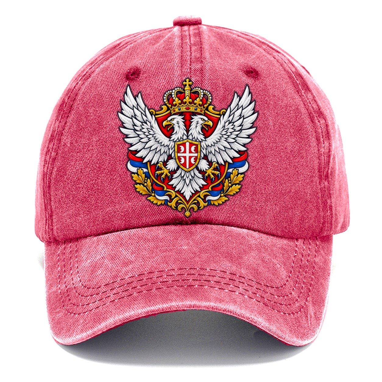 Serbia Heraldic Crest Country Logos Classic Cap – Pomegranate Blush