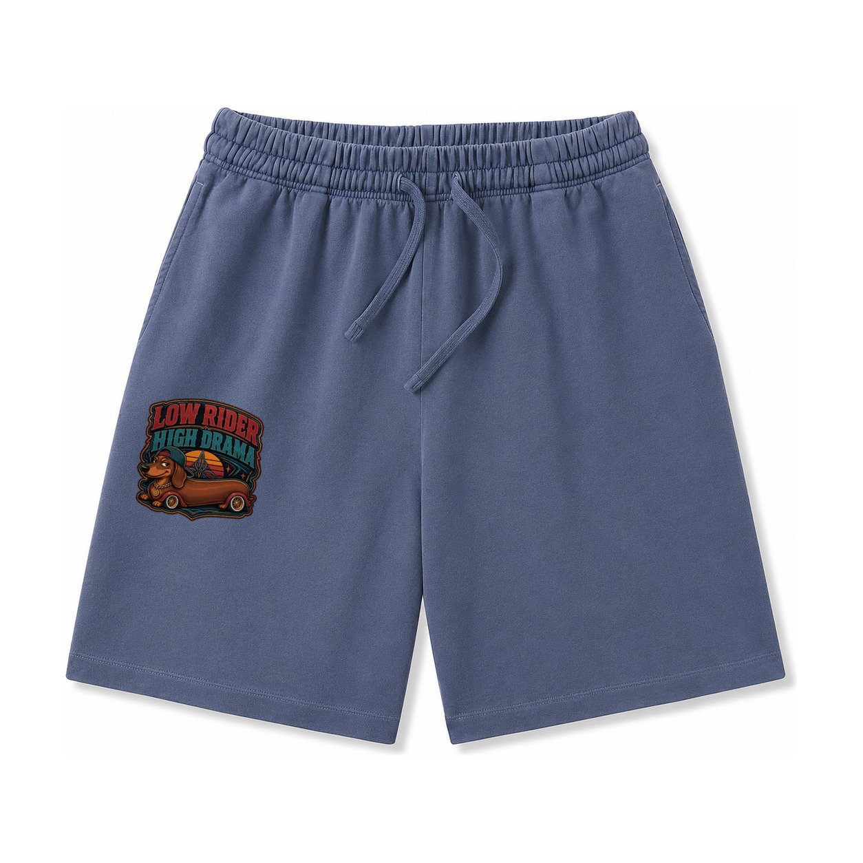 Low Rider High Drama Dachshund Washed Shorts – Navy Blue