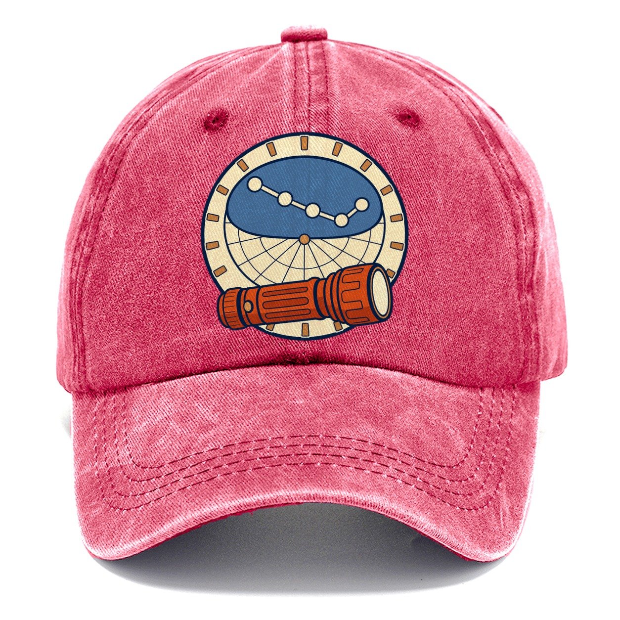 Red Torch And Planisphere Astronomy And Stargazing Classic Cap – Pomegranate Blush