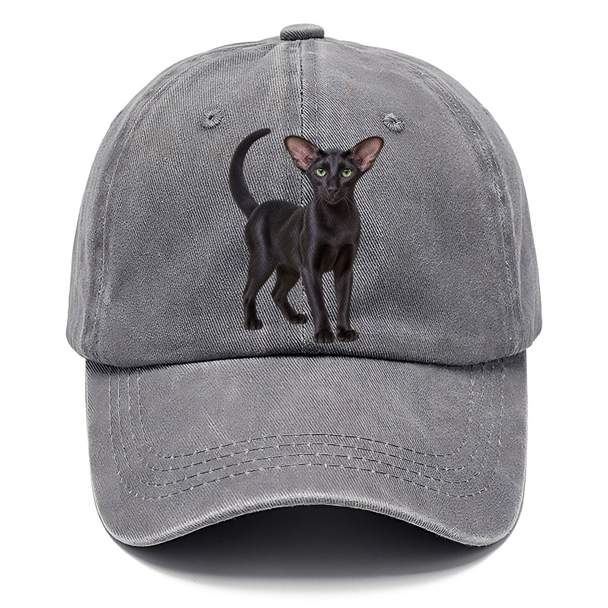Oriental Shorthair Standing Three Quarter Realistic Cat Portrait Classic Cap – Urban Haze