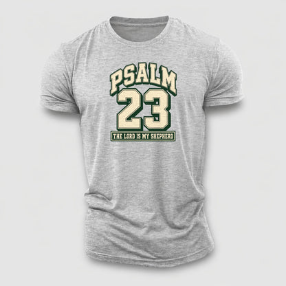 Psalm 23 Varsity Chapel Varsity Cotton T-Shirt – Sport Grey