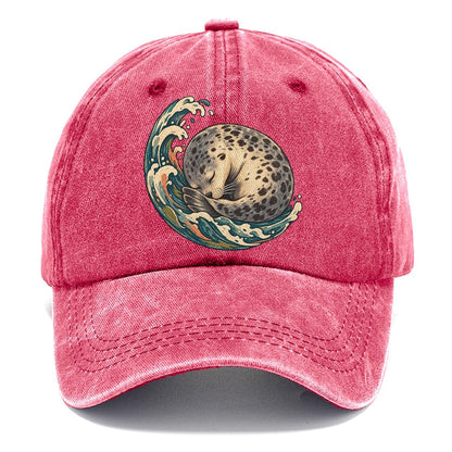 Sleeping Seal Tide Crescent Gentle Wild Classic Cap – Pomegranate Blush