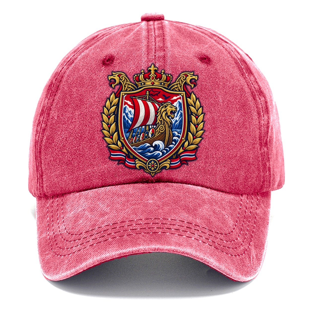 Norway Heraldic Crest Country Logos Classic Cap – Pomegranate Blush