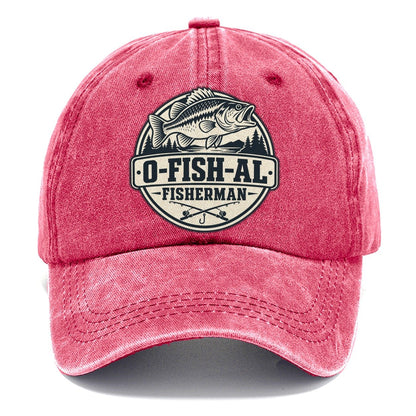 Ofishal Fisherman Fishing Elegant Classic Cap – Pomegranate Blush