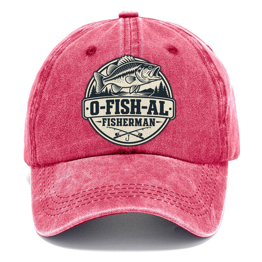 Ofishal Fisherman Fishing Elegant Classic Cap – Pomegranate Blush