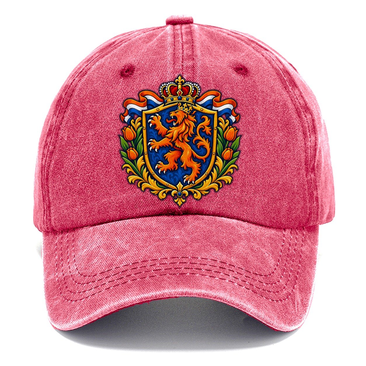 Netherlands Heraldic Crest Country Logos Classic Cap – Pomegranate Blush