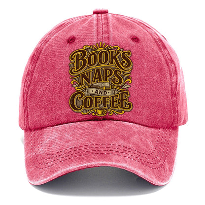 Books Naps And Coffee Retired Living Classic Cap – Pomegranate Blush