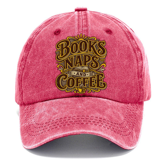 Books Naps And Coffee Retired Living Classic Cap – Pomegranate Blush