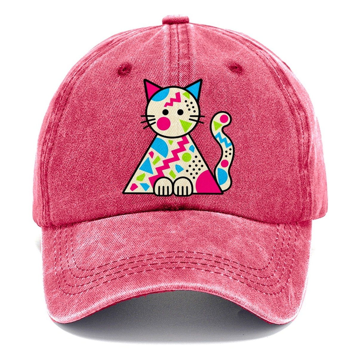 Triangle Cat Crazy Styles Classic Cap – Pomegranate Blush