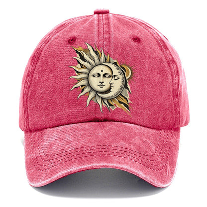 Celestial Harmony Kinetic Collage Classic Cap – Pomegranate Blush