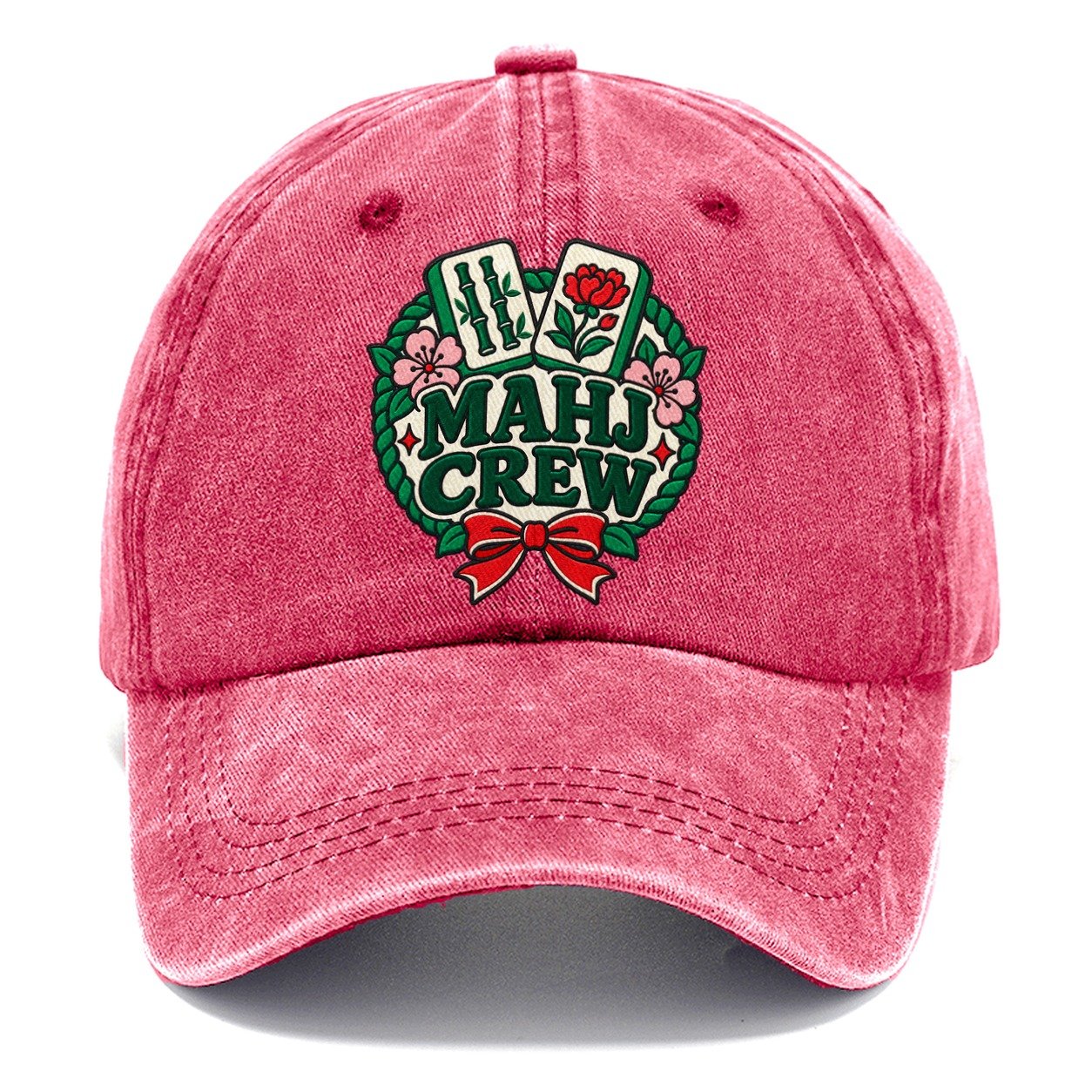 Mahj Crew Mahjong Game Night Classic Cap – Pomegranate Blush