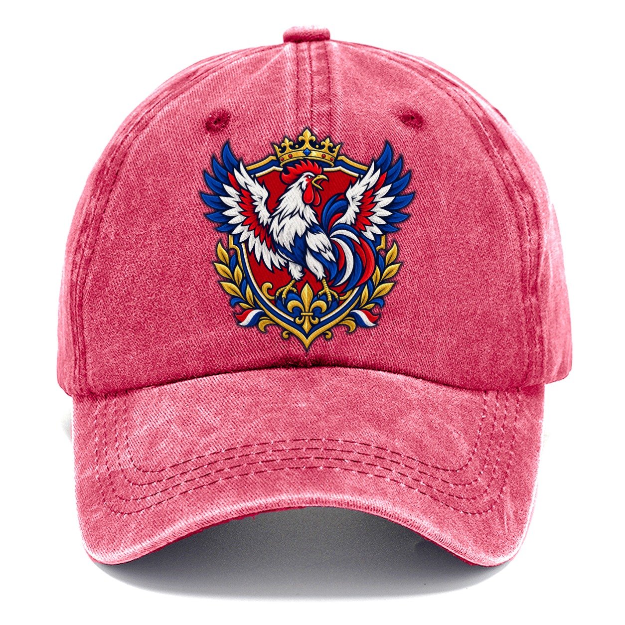 France Heraldic Crest Country Logos Classic Cap – Pomegranate Blush