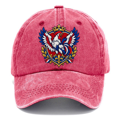 France Heraldic Crest Country Logos Classic Cap – Pomegranate Blush