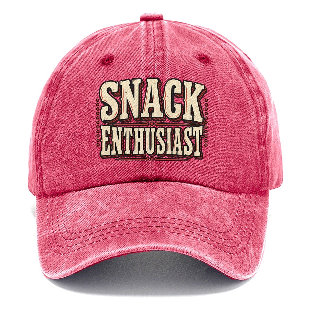 Snack Enthusiast American Wit Classic Cap – Pomegranate Blush