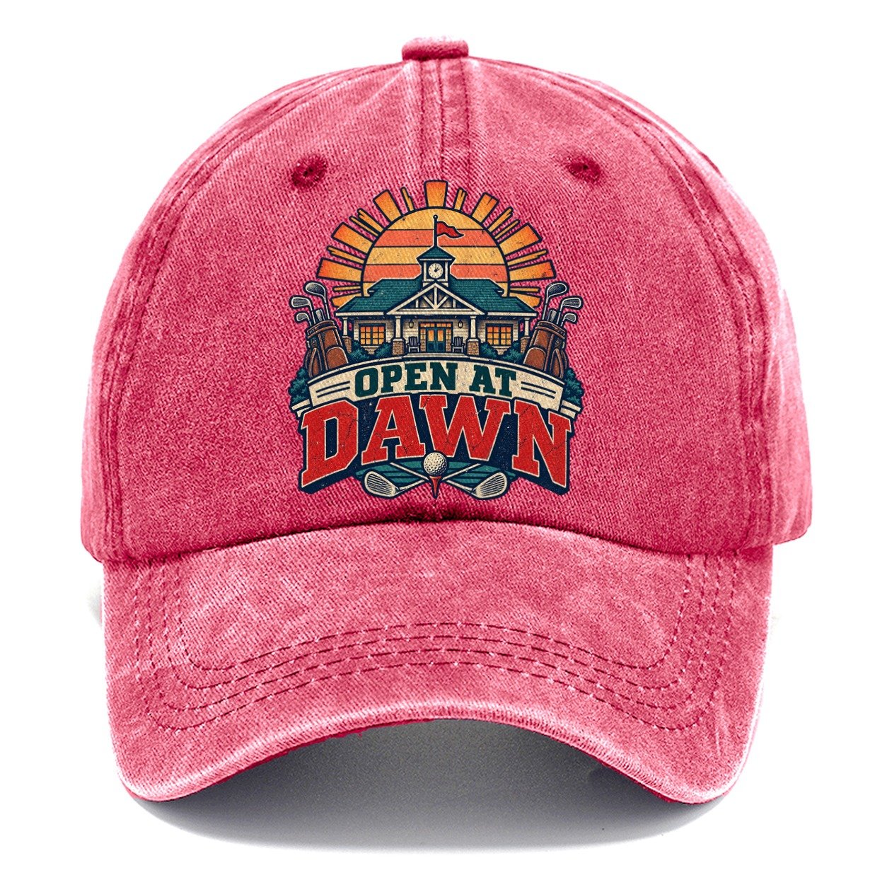Open At Dawn Golf Life Classic Cap – Pomegranate Blush