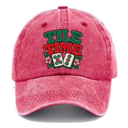 Tile Time Mahjong Game Night Classic Cap – Pomegranate Blush