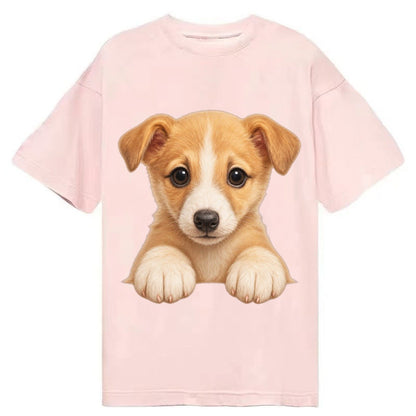 Whippet Fawn Colored Design Classic T-shirt – Pink