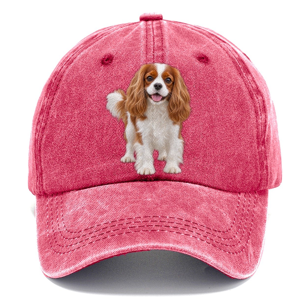 Cavalier King Charles Spaniel Standing Top Breeds Classic Cap – Pomegranate Blush
