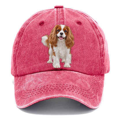 Cavalier King Charles Spaniel Standing Top Breeds Classic Cap – Pomegranate Blush