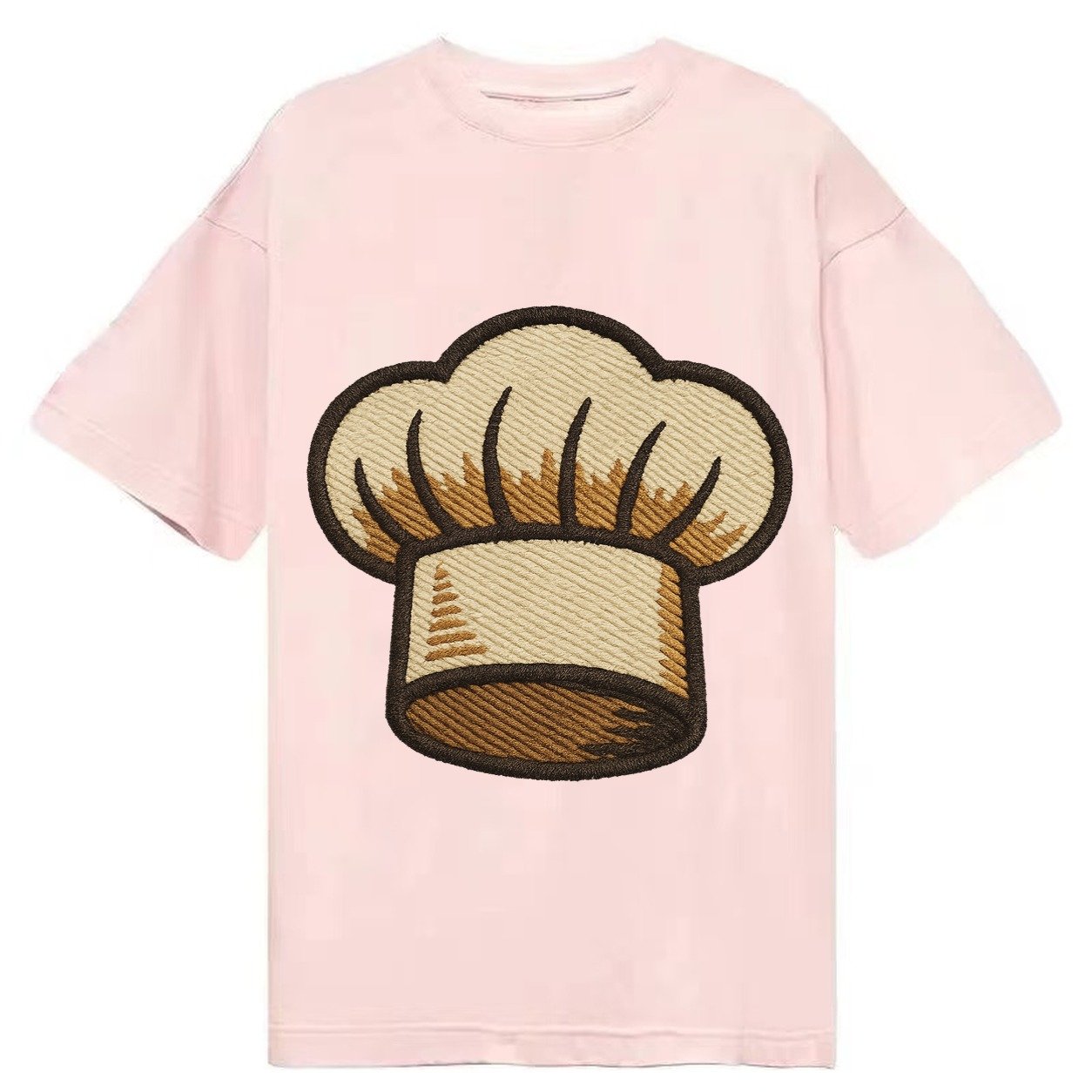 Chef Toque Pleats Embroidered 2a1da8 Classic T-shirt – Pink