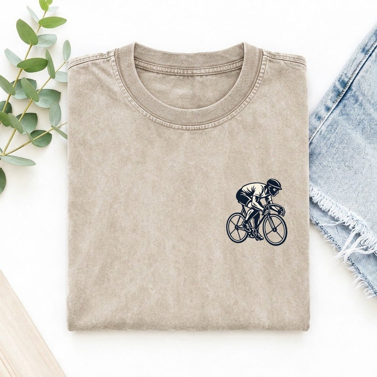 Sprint Cyclist Left Chest Vintage T-shirt – Off White