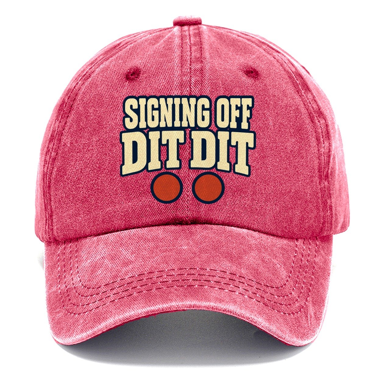 Signing Off Dit Dit Amateur Radio Classic Cap – Pomegranate Blush