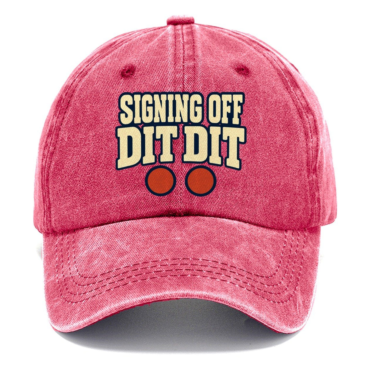 Signing Off Dit Dit Amateur Radio Classic Cap – Pomegranate Blush