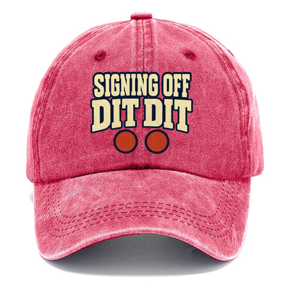 Signing Off Dit Dit Amateur Radio Classic Cap – Pomegranate Blush